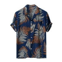 Corashan Muške majice, muške šarene ljetne kratkih rukava labave tastere Havajska casual bluza za bluze