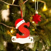 Veki ukrasi Pismo božićne ukrase personalizirano personalizirano slovo Božićni kućni dekor Pie perle