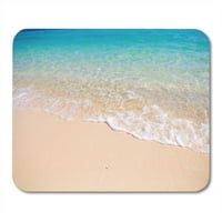 Plava voda Tropska plaža Bijeli koralj pijesak i mirna vala šarena obala Ocean MousePad jastuk miša