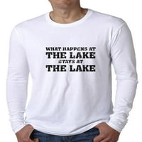Što se događa na jezeru ostaje na jezeru - Muška majica za muškarce za odmor