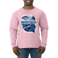 Yellowfin Plivanje muška majica dugih rukava, svijetlo ružičasta, x-velika