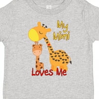 Inktastic moj mimi voli me žirafa poklon dječaka malih majica ili majica mališana