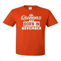 Kraljice su rođeni u novembru grafička majica Humor Muška majica, narančasta, X-velika
