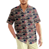 4. jula muška havajska majica USA Nacionalna zastava Grafički izrez Odjeća za odjeću Ovratnik 3D Print