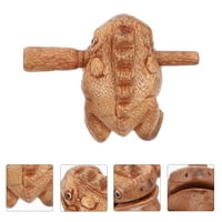 Set udaraljke za žabu dizajnirao je Croak Plaything Ornament Wooden Fortune