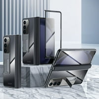 Futrola Fongwan Kickstand kompatibilna s Samsung Galaxy Z Fold sa zaštitnikom zaslona Potpuna zaštitna šarka crna