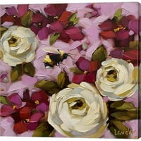 Sjajna umjetnost sada perzijska ruža Andrea Lavery, platna zidna umjetnost, 24W 24h