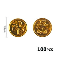 St. Patrick's Luc-ky Sham-Rock Plastični novčići za bresa i ukras za zabavu favorira 3-list CLO-VER