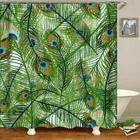 Perserne ptice Cvijeće trave zelene biljke Zavjese za kupanje 3D Odštampana zavjesa za tuširanje sa kukama Home Kupatilo Dekor zaslon Cortains