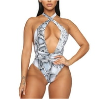 Ociviesr High Bikini Color Tisak Multi struk Žene Stripe Napisane kupaći kostimi Tankinis set