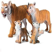 -Realistička figurica tigara plastična porodica tigra postavljena divlja životinja set za životinje