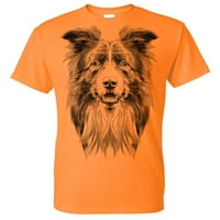 Muška granica Collie Dog y Narančasta majica x-velika narandžasta