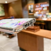 Slučaj za oblaganje Samsung Galaxy S ultra, cvjetni leptir uzorak prozirni poklopac, hibridni robusni