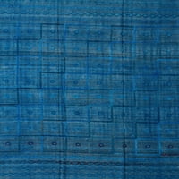 Ahgly Company Indoreni pravokutnik Sažetak Plavi apstraktni prostirke, 7 '9 '