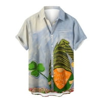 Muške havajske košulje Clover Shamrock Ispis gumb dolje kratki rukav Ležerni ljetni plažni vrhovi Tee
