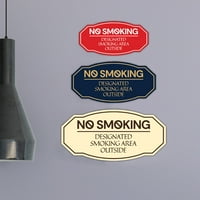 Znakovi Bylita Victorian Ne pušenje određeno područje za pušenje izvan ABS plastike