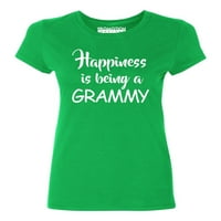 Sreća je biti majica Grammy Ženska majica, 3xl, zelena