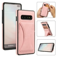 Slučaj za Samsung Galaxy S10e mobitel - zaštitna futrola od sintetičke kože s utočnim karticom Kickstand, tanak fit lagan jednostavan modni poklopac