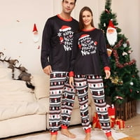 Holiday Pajamas Slatki jelen Ispis dugih rukava TOtem PJS Podesite festivalske odjeće za spavanje