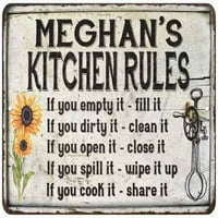 Meghan's Kuhinjska pravila Chic Sign Vintage Decor Metal Sign 112180032443