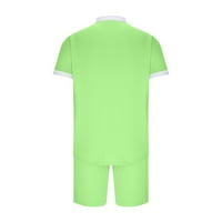 Pejock muške polo majice i šorc set ljetni odjel modni casual kratkih rukava polo odijelo za muškarce kratke trakse zelene boje
