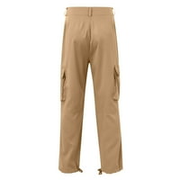 Muške kombinezone dugmad Multi džepne casual hlače Pješačke hlače Pamučne pantalone