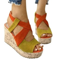 Miayilima Narančaste sandale Ženske sandale Platform Slane sandale Cipele Dame Roman Creves Moda Ležerne