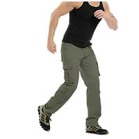 Muškarci Multi-džepni gumb Zipper Cargo Pants Sportske hlače na otvorenom