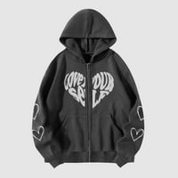 Nova ženska zip up hoodie choots s džepovima gotički čahura s rukavima s kapuljačom sa zatvaračem s