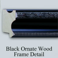 Kenyon Co Black Ornate Wood uokviren dvostruki matted muzej umjetnički print pod nazivom - Studija za