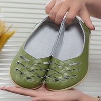 LUMENTO Žene Loafers Stanovi Vožnja casual cipela Udobne prozračne šetnje Klasična kožna klizanje na cipelama zelena 8