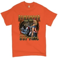 TEE Hunt Sećate se prve majice Softail majica MC Biker FOREVER PIN-UP GIRL MUŠKA TEE, narandžasta, mala
