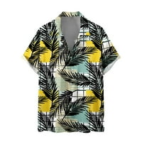 Muška povremena havajska košulja Ljetni vintage cvjetni print kratki rukav tropska plaža Aloha košulje