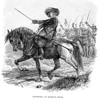 Oliver Cromwell. Negled vojnika i državnika. Cromwell vodeći parlamentarne snage u bitku u Marstonu Moor, juli