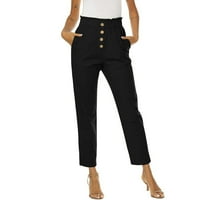 Azrijski ženski casual pantalona, ​​modne žene plus veličine casual solidni elastični džep struka labave