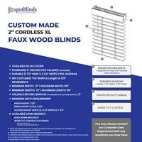 Spotblinds Prilagođeni bežični 2 FAU Wood Blind s kretenom valjanom za Windows, 200-