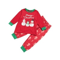 Postavi božićni roditelj-dječji odjeća za snjegović tiskanje kostim Božićna odjeća pidžama za dom