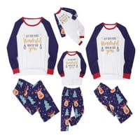 Božićne pidžame za obiteljske božićne babys Kids dječji tiskani top + hlače Porodica podudaranja pidžama