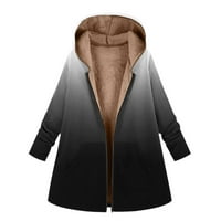 Huppta kaputi za žene zimske debele kapute Topla kapuljača gornja odjeća modna tipka za ispis Okožni