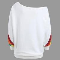 Majice za žene Ležerne prilike sa labavim dugim rukavima Duga pulover Majice Duks Veličina veličine 2xl