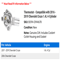 Termostat - kompatibilan sa - Chevy Cruze 1.4L 4-cilindar