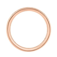 0. Carat Diamond Unise vjenčani prsten u 14k ružičastog zlata