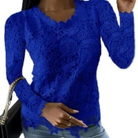 Bomotoo ženska majica za majicu majica majica dugih rukava Tee labav tunik Bluza Radni pulover crni