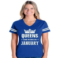 Ženski fudbalski fini dres majica - rođendanski poklon kraljice rođeni su u januaru