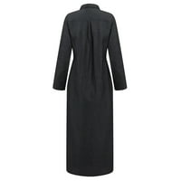Ženska ljetna haljina ženka V-izrez čvrstog lakta-casual maxi odmor idealan odabir poklona