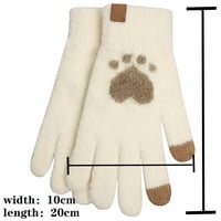 Rukavice pletene tople ekrane Zimske mačke kandže slatke jahanje komforne rukavice