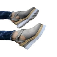 Eloshman ženske dame Tassel zatvorene pješačke platforme za hodanje odmora ljetne sandale cipele