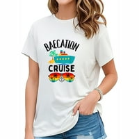 Baecation Cruise Njegovi parovi koji odgovaraju Vaca udobnim ženskim vrhu sa stilskim i zabavnim otiskom