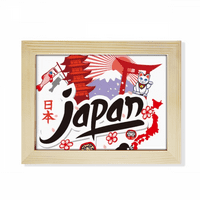 Japan Crvena crna karta Djevojka Lucky Cat Desktop Photo Frame Frame Slika Art Dekoracija slika