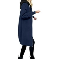 Hoodies za žene Zip up žensku jaknu od pune boje zadebljanje i runo i zimski povremeni patentni patentni